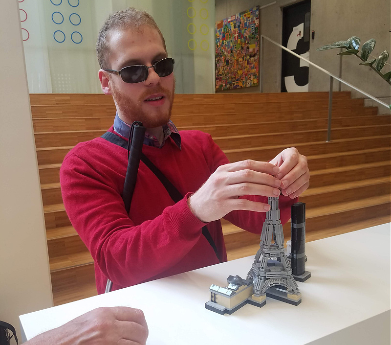 Matthew Shifrin builds the Eiffel Tower out of LEGO
