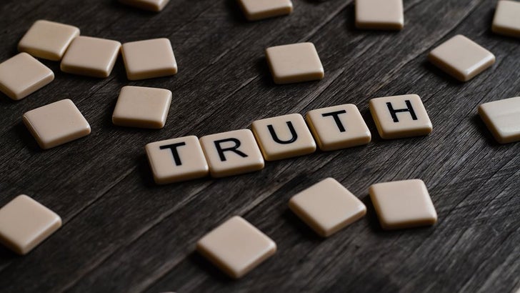 The word truth spelled out with Scrabble letters