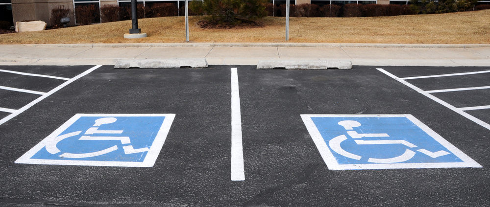 Two accessible parking spots