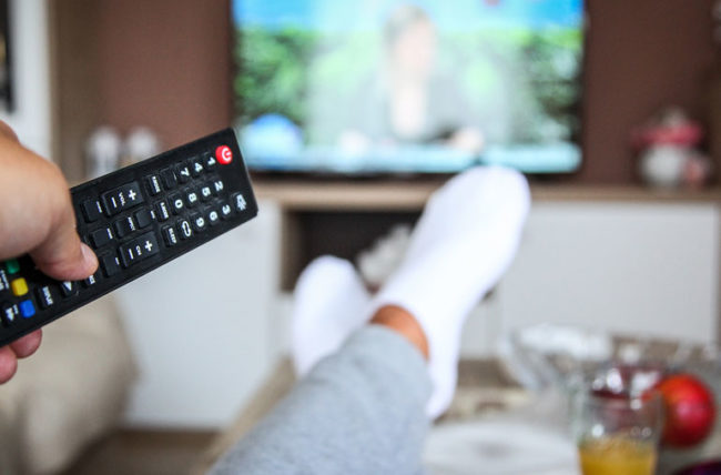 Someone watching TV
