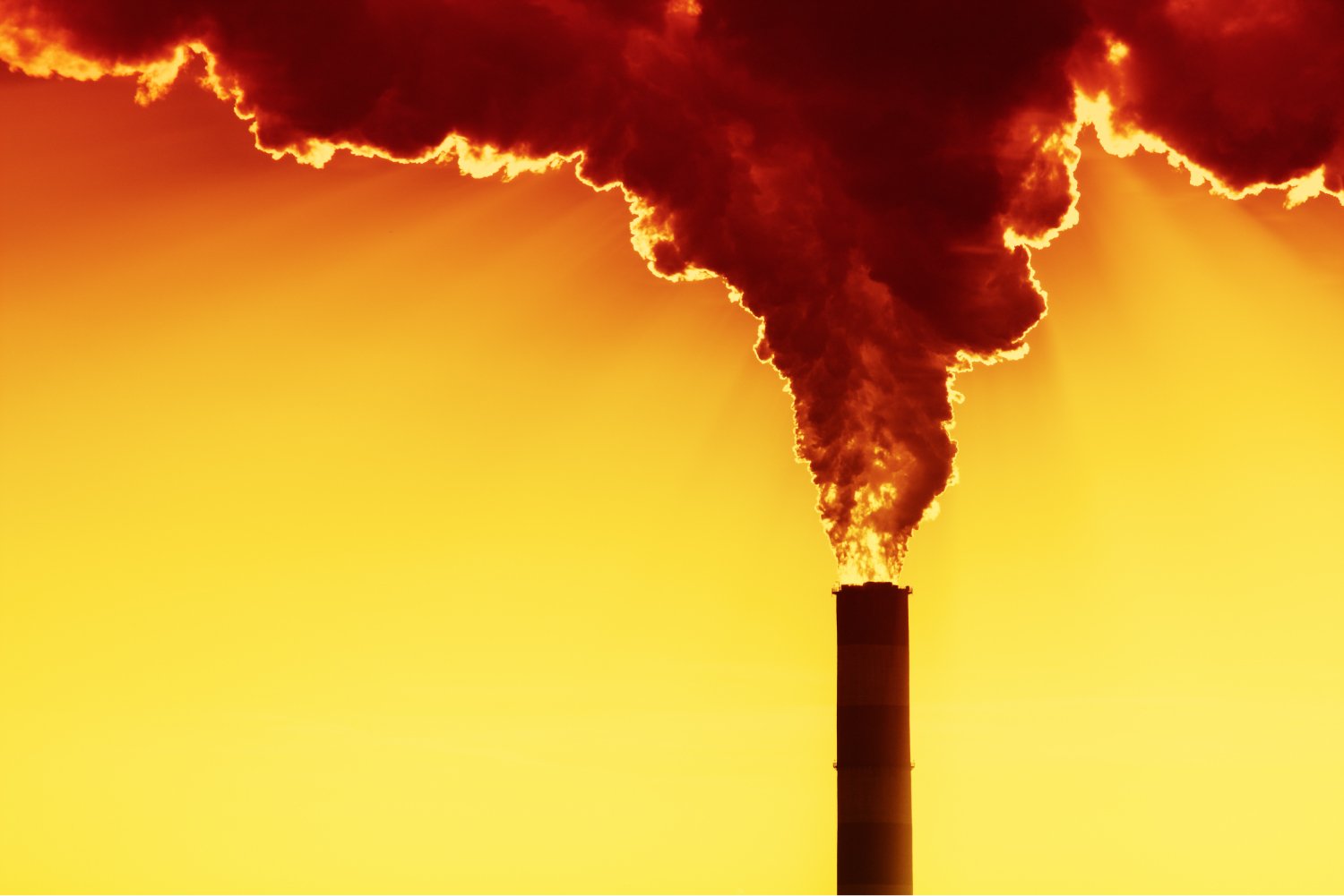 A factory emitting smoke