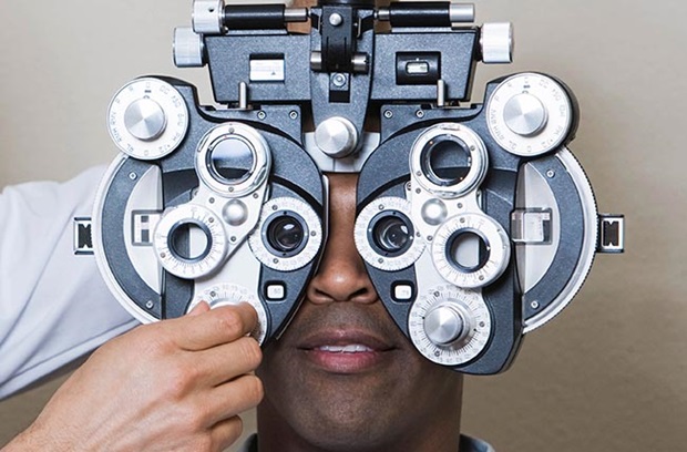 A man getting an eye exam