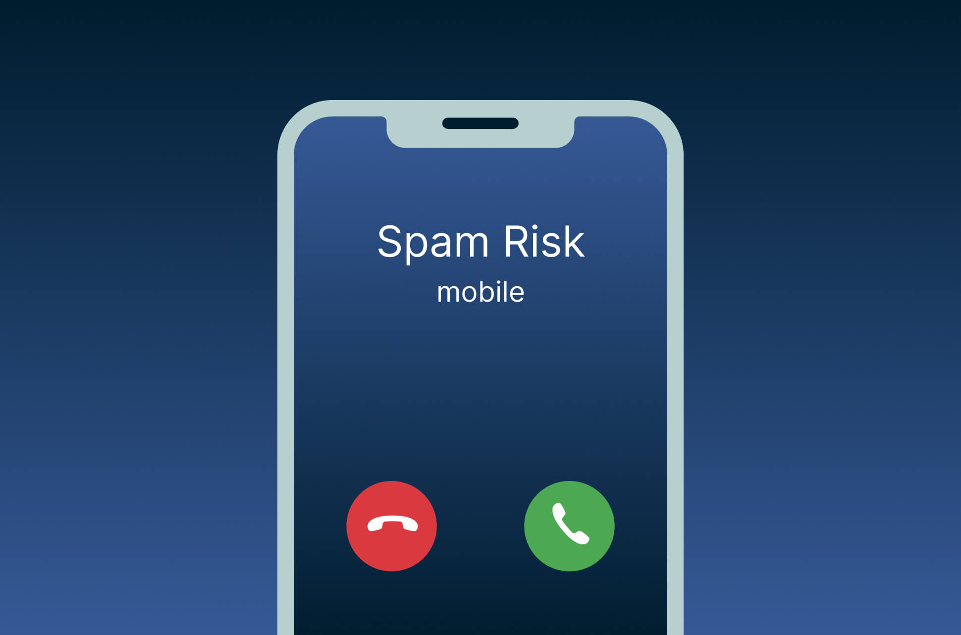A phone receiving a spam call