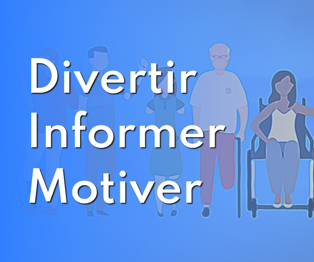 Une animation d'une rangée de personnes avec des handicaps ou non