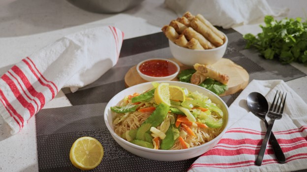 A plate of Pancit Bihon.