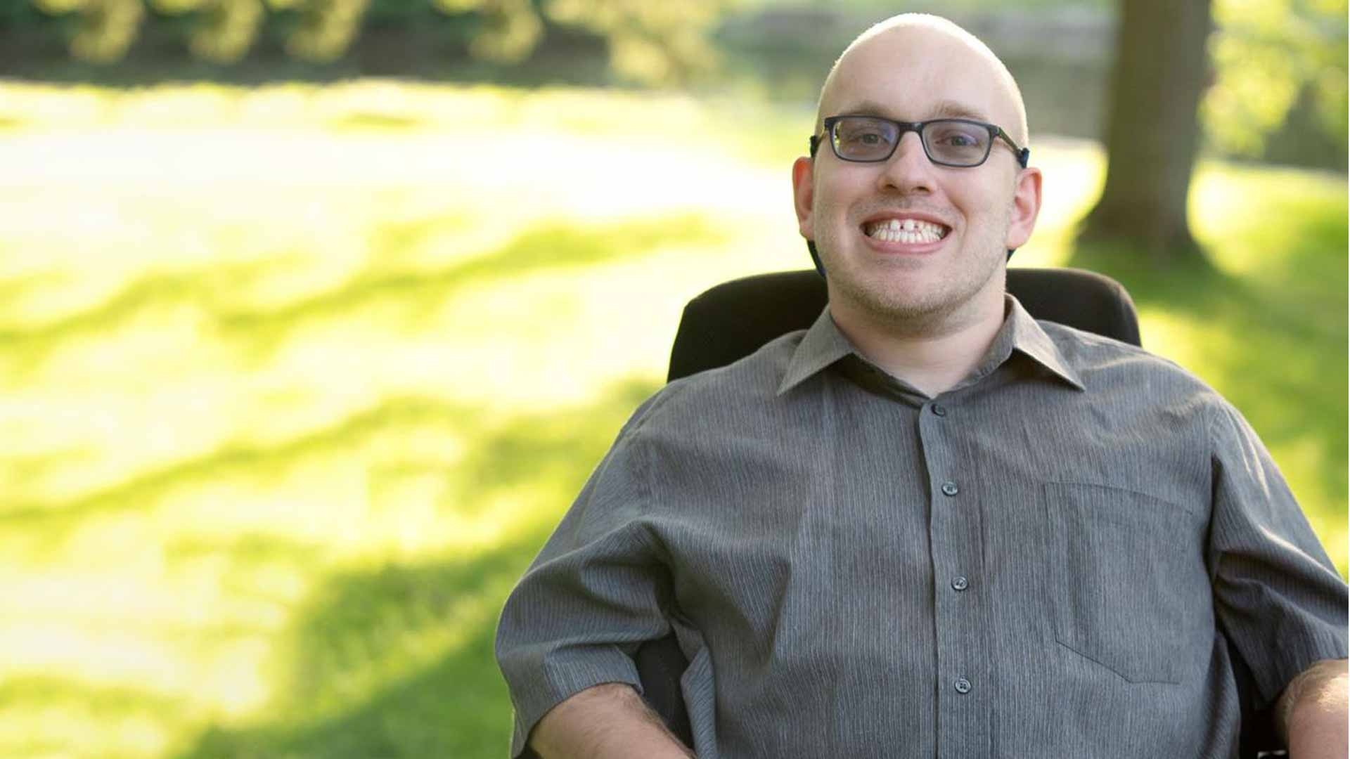 Brock Richardson faces the camera, smiling