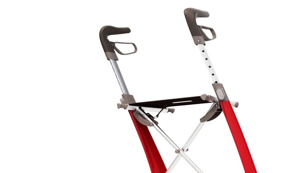 byAcre Carbon Ultralight rollator in Holiday Red