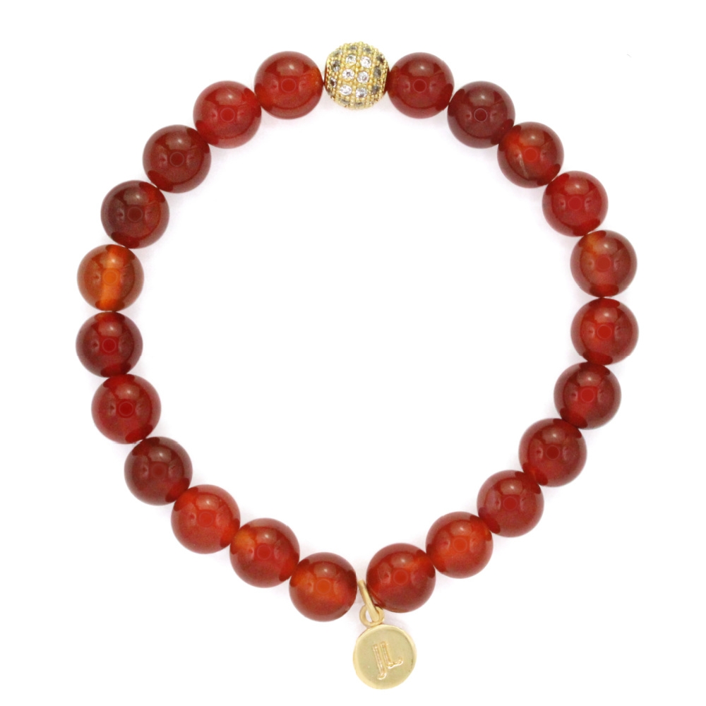 Carnelian Gemstone Bracelet in red