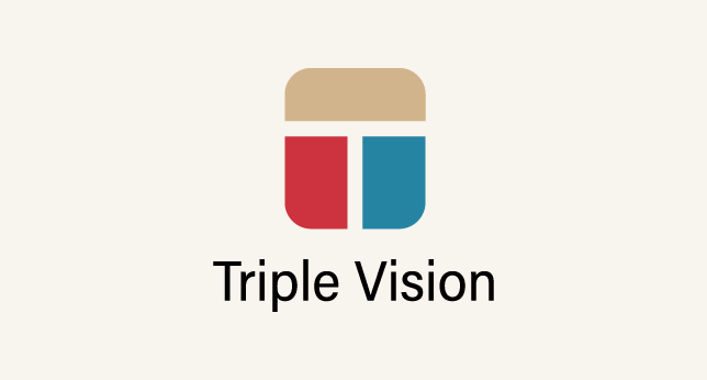 The Triple Vision logo.