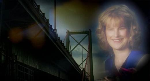 An image of Holly overlayed on a picture of the bridge Holly was found under. 