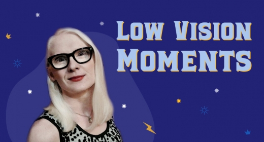 The Low Vision Moments logo.